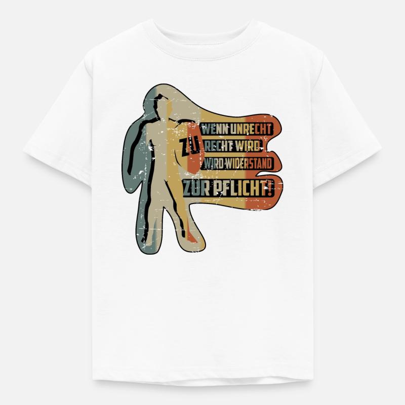 WENN UNRECHT ZU RECHT WIRD - Kinder T-Shirt - Weiß