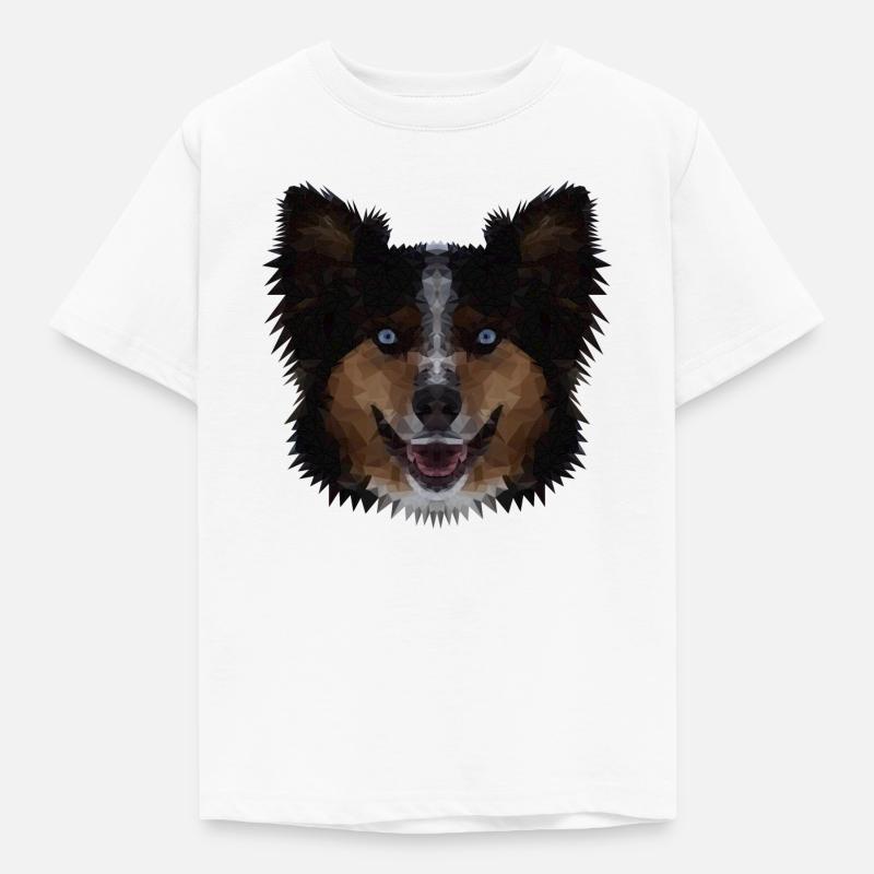 Polygone Chien - T-shirt Enfant - blanc