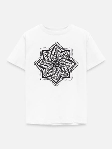 Mandala - Kinder T-Shirt - Weiß