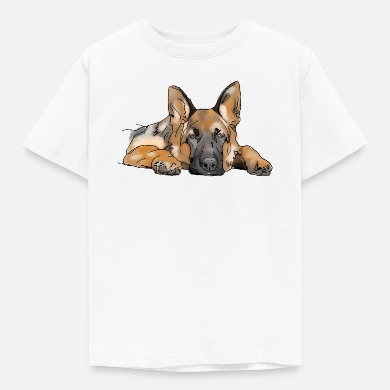 Schäferhund - Kinder T-Shirt - Weiß