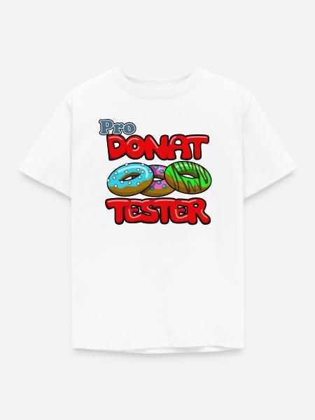 Pro Donut Tester - Kinder T-Shirt - Weiß