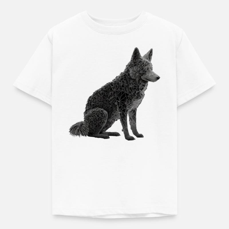 Wolf - Kinder T-Shirt - Weiß