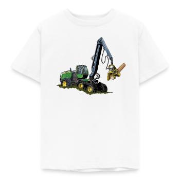 Harvester, Holzerntemaschine - Kinder T-Shirt - Weiß - Vorne - AI Model Kid Male (0cm)