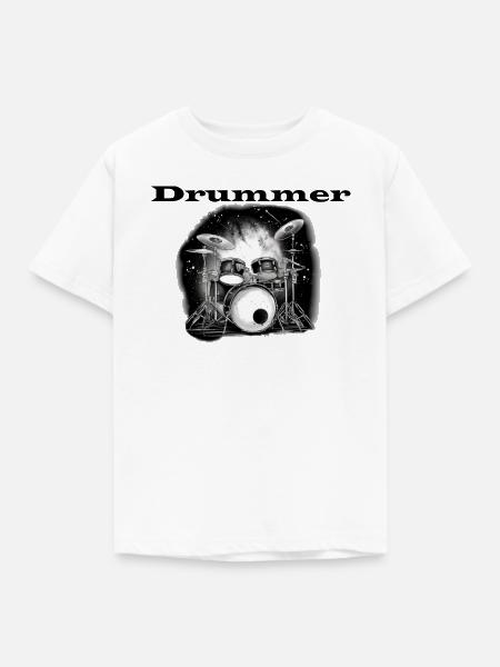 Drummer - Kinder T-Shirt - Weiß