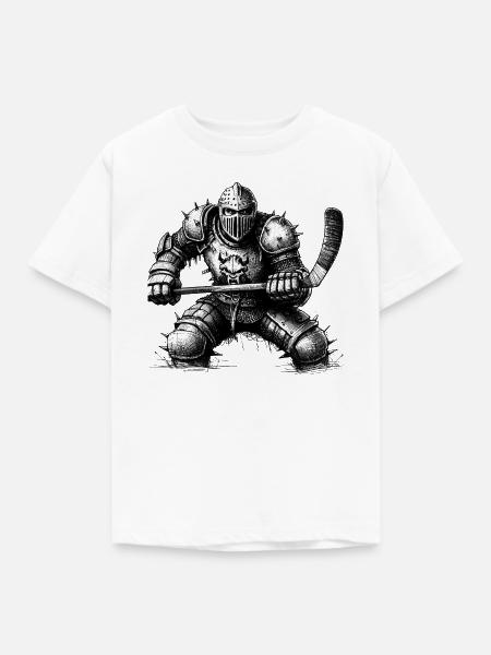 Hockey Ritter für echte Gewinner - Kinder T-Shirt - Weiß