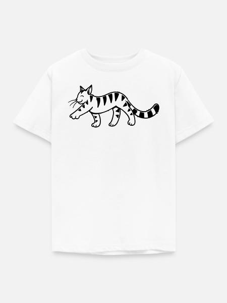 Cartoon Kitten - Kinder T-Shirt - Weiß