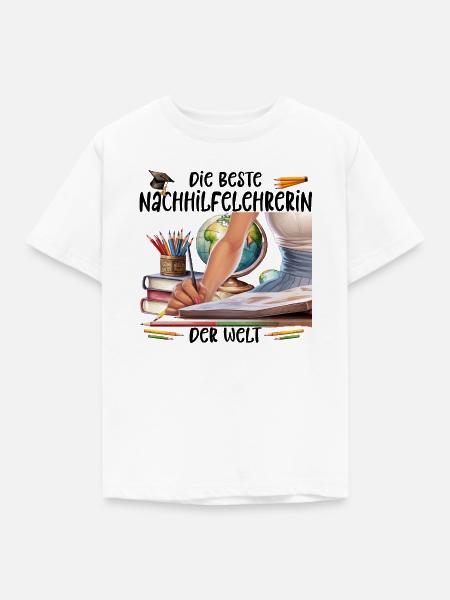 Die Beste Lehrerin Nachhilfelehrerine Schule - Kinder T-Shirt - Weiß