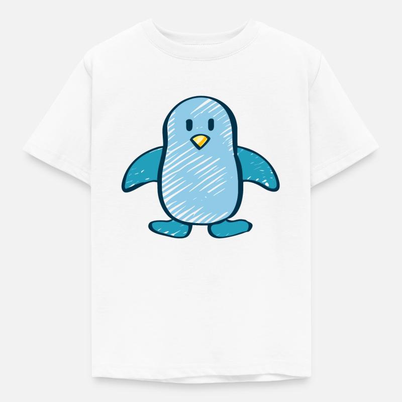 Pinguin - Kinder T-Shirt - Weiß
