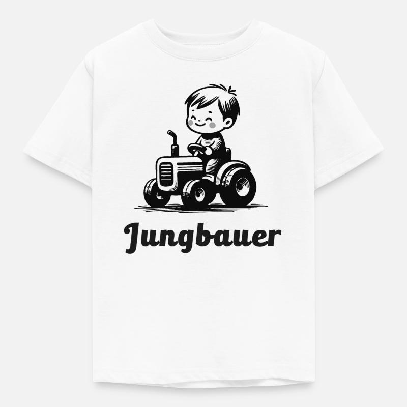 jungbauer nachwuchs bauernhof bauer babygeschenk - Kinder T-Shirt - Weiß