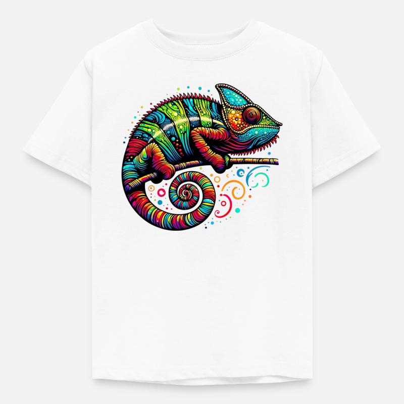 Chamäleon - Kinder T-Shirt - Weiß
