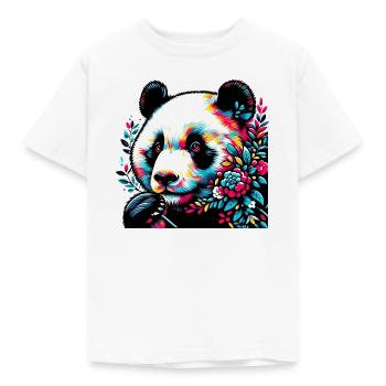 Panda - Kinder T-Shirt - Weiß - Vorne - AI Model Kid Male (0cm)