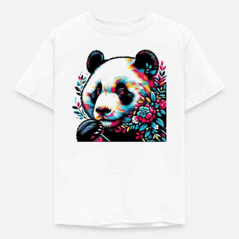 Panda - Kinder T-Shirt - Weiß