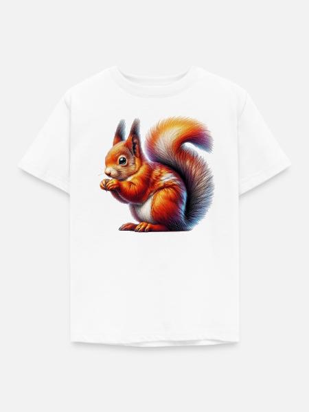 Eichhörnchen - Kinder T-Shirt - Weiß