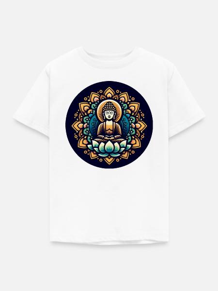 Ruhe des Buddha - Kinder T-Shirt - Weiß