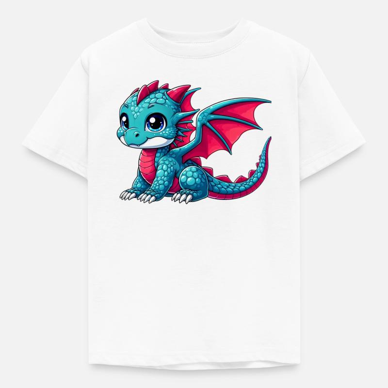 Drache - Kinder T-Shirt - Weiß