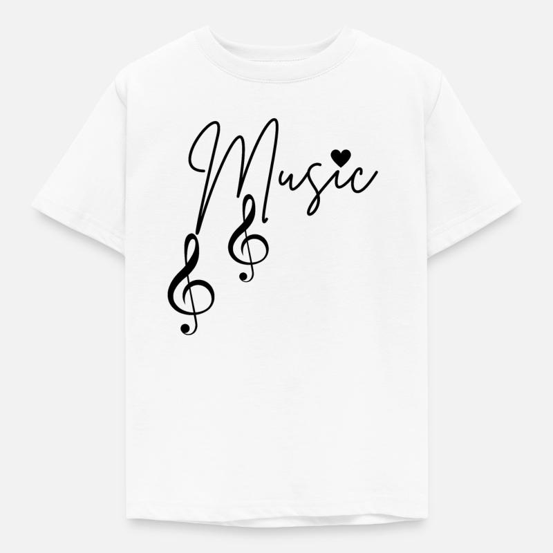 Musical Notes - Kids' T-Shirt - white
