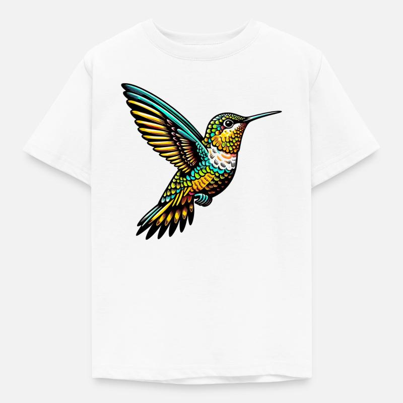 Kolibri - Kinder T-Shirt - Weiß