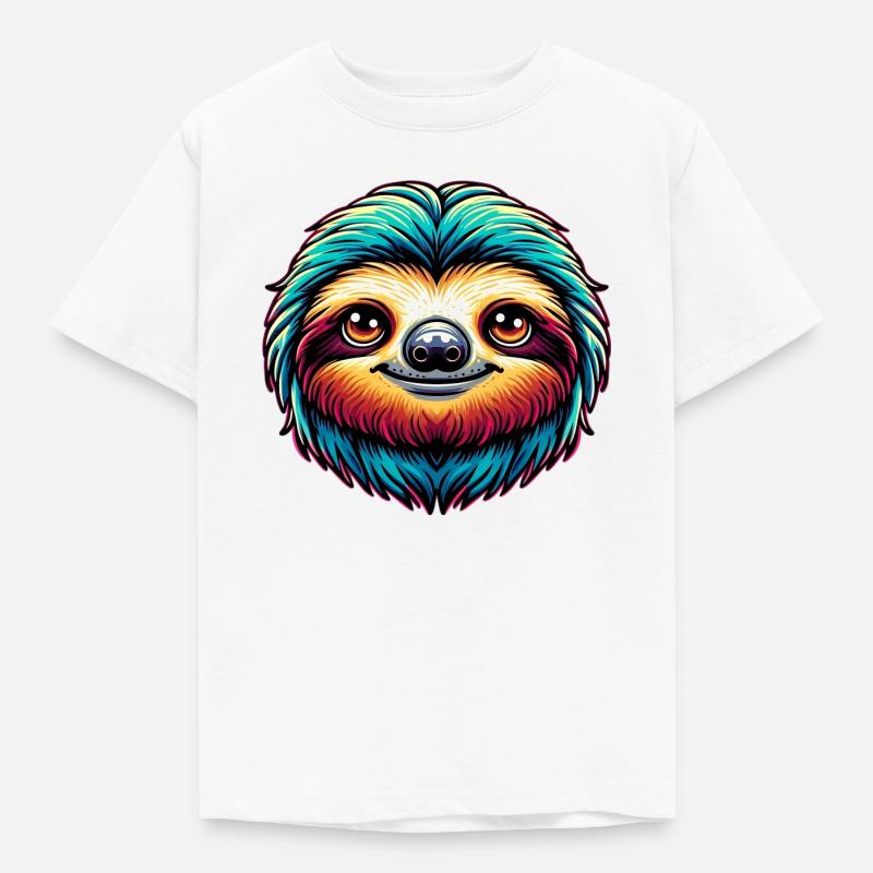 Faultier - Kinder T-Shirt - Weiß