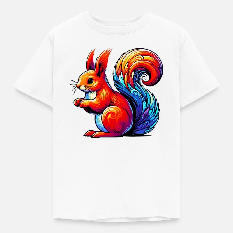 Eichhörnchen - Kinder T-Shirt - Weiß