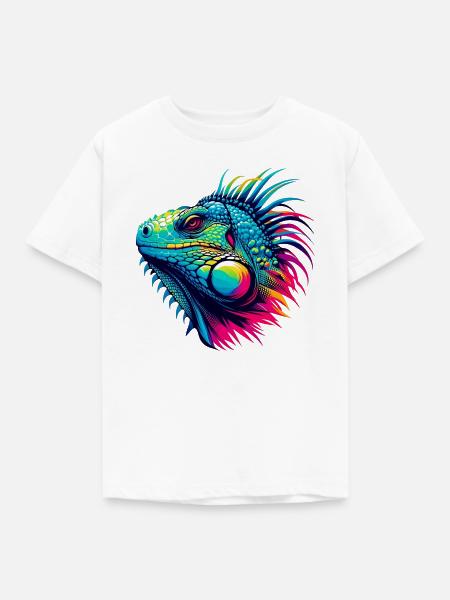Leguan - Kinder T-Shirt - Weiß