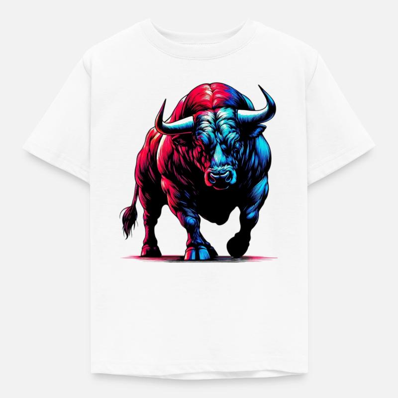 Stier - Kinder T-Shirt - Weiß