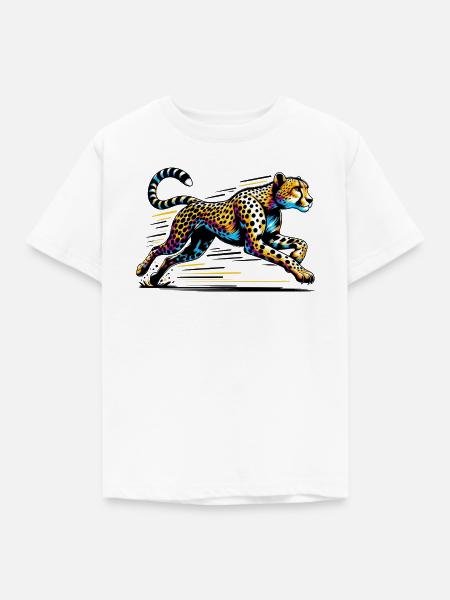 Gepard - Kinder T-Shirt - Weiß