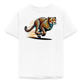 Gepard - Kinder T-Shirt - Weiß - Vorne - AI Model Kid Male (0cm)