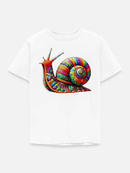 Schnecke - Kinder T-Shirt - Weiß