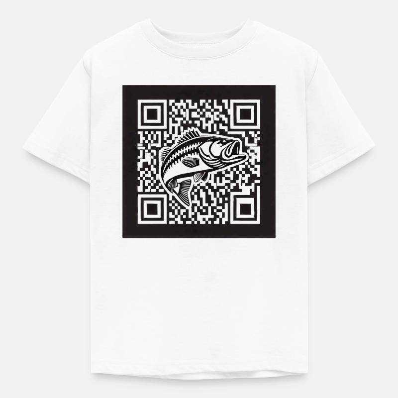 Design de code QR Perch - T-shirt Enfant - blanc
