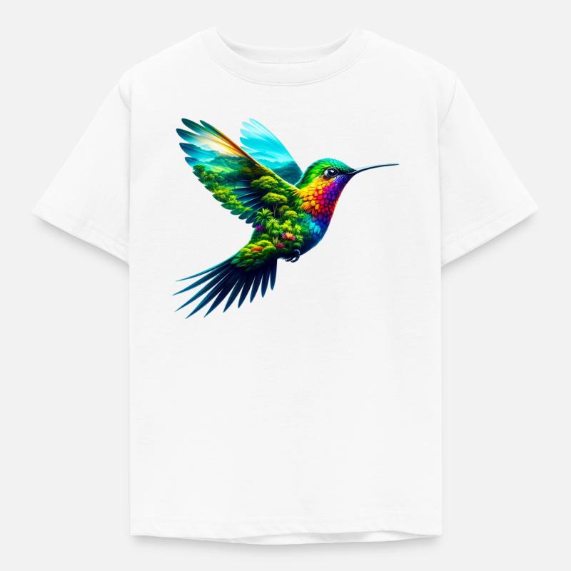 Kolibri - Kinder T-Shirt - Weiß