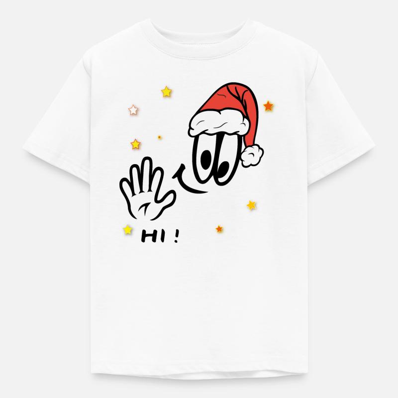 Weihnachtsmann Comic - Kinder T-Shirt - Weiß
