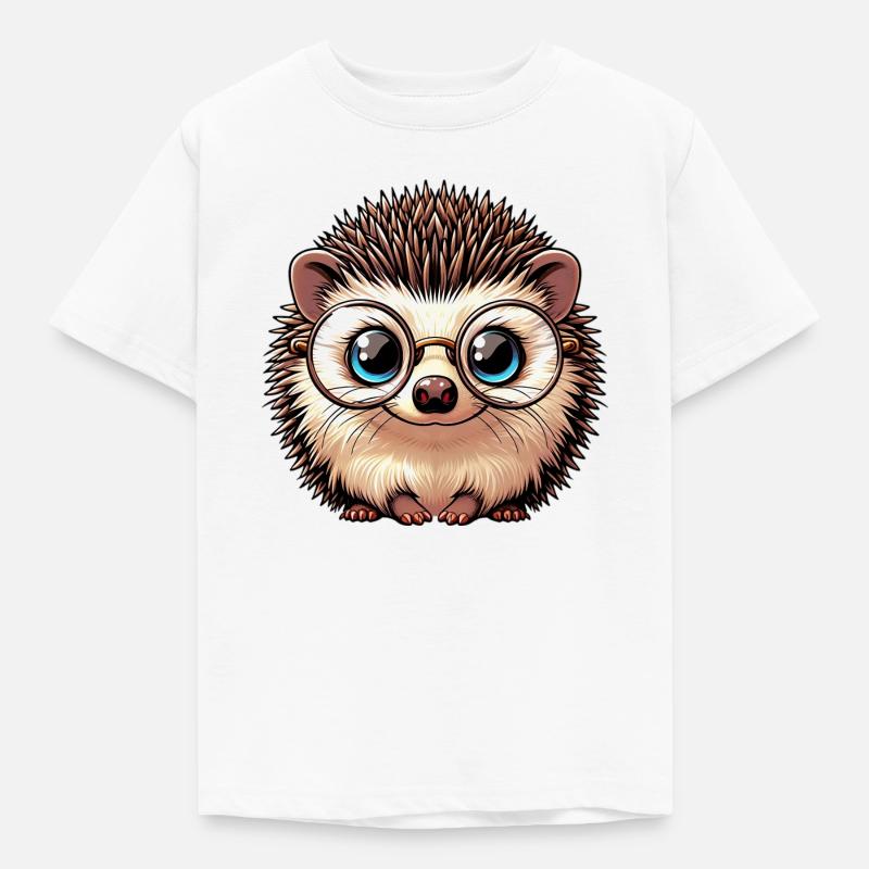 Pindsvin - Børne-T-shirt - hvid