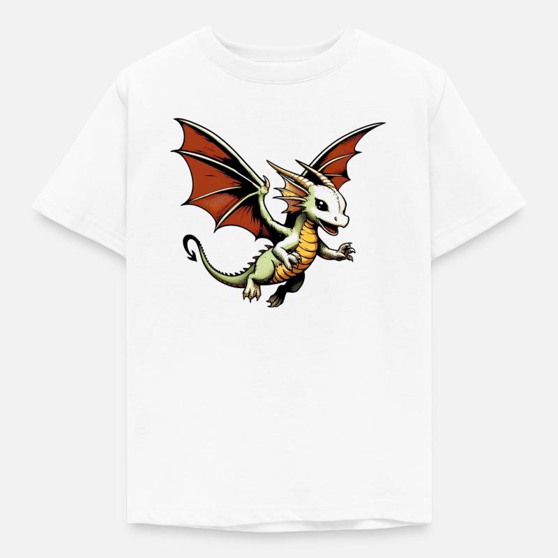 Drache - Kinder T-Shirt - Weiß