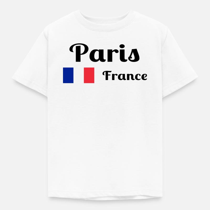 Paris Frankreich - Stilvolle Drucke - Kinder T-Shirt - Weiß