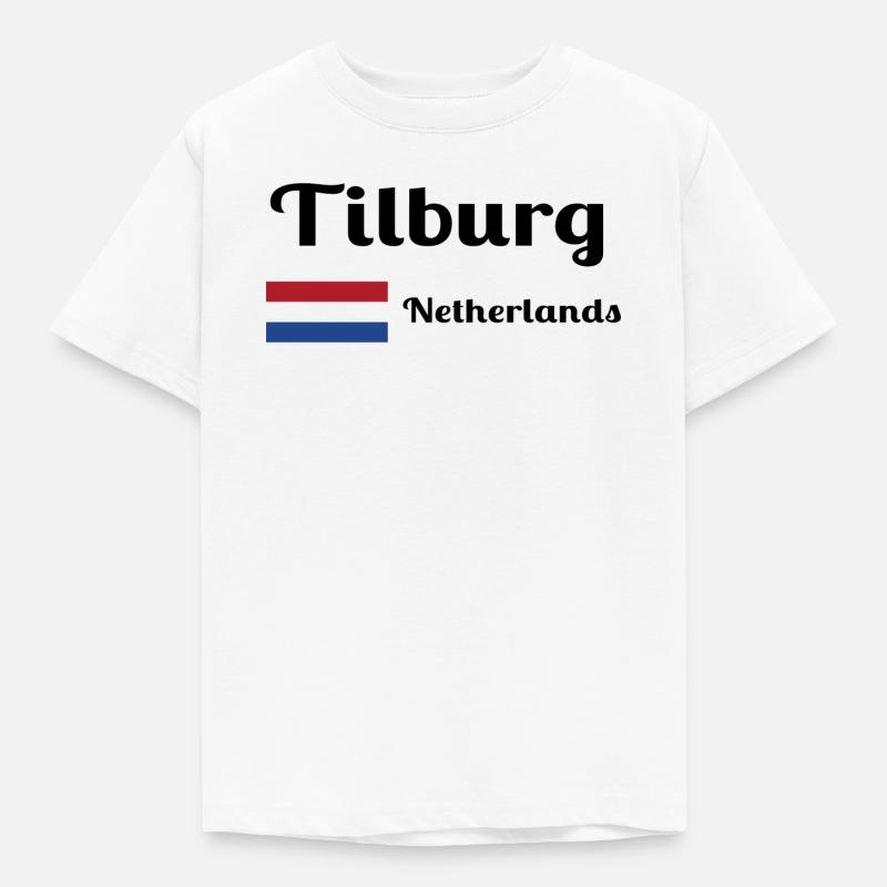 Tilburg, Pays-Bas- Imprimés élégants - T-shirt Enfant - blanc