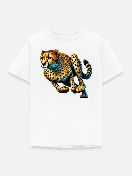 Gepard - Kinder T-Shirt - Weiß