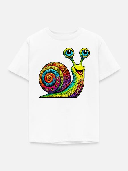 Schnecke - Kinder T-Shirt - Weiß