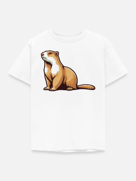 Murmeltier - Kinder T-Shirt - Weiß