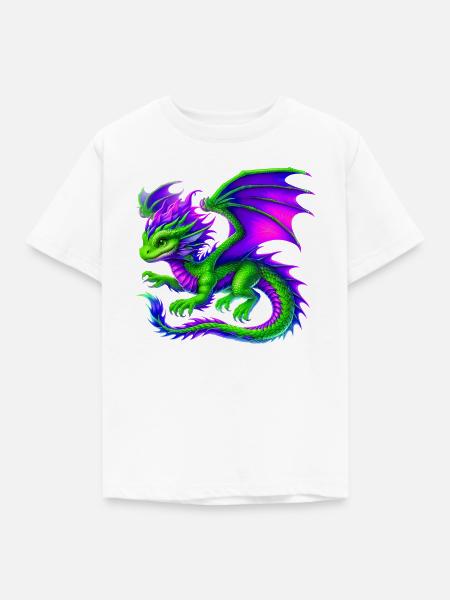 Drache - Kinder T-Shirt - Weiß