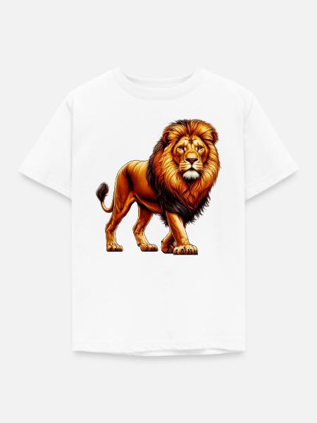 Löwe - Kinder T-Shirt - Weiß
