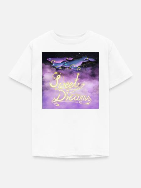 Sweet Dreams Space-Whale - Kinder T-Shirt - Weiß