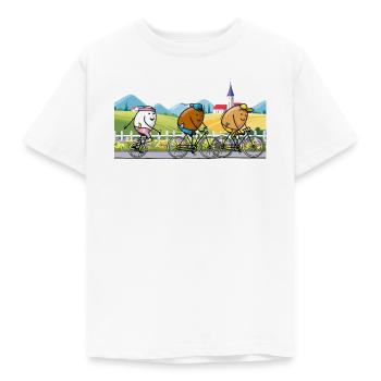 Radausflug mit Freunden - Kinder T-Shirt - Weiß - Vorne - AI Model Kid Male (0cm)