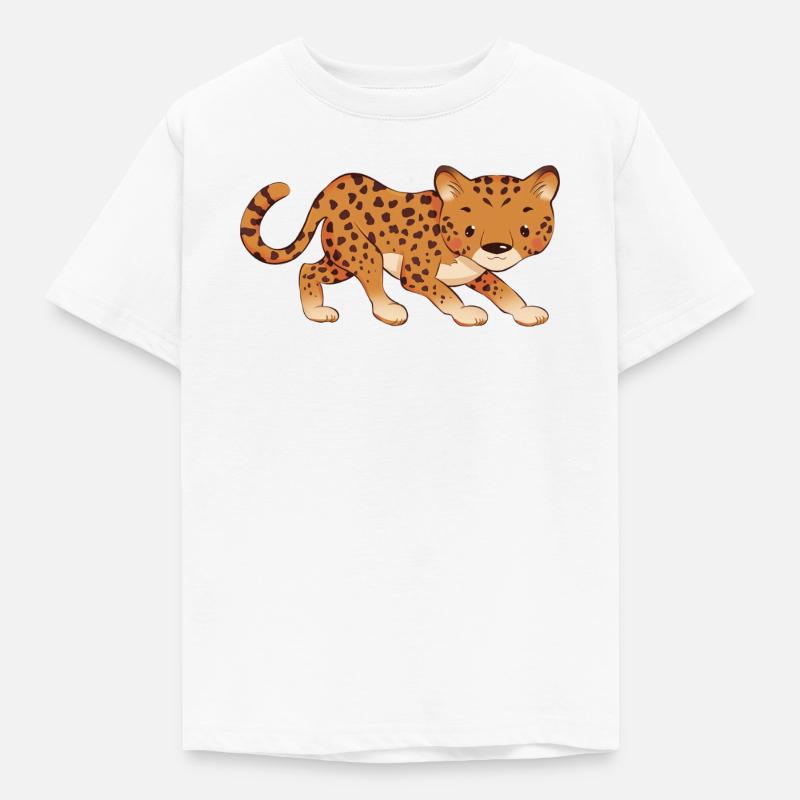 Leopard - Kinder T-Shirt - Weiß