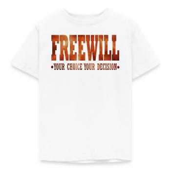 FreeWill - Kids' T-Shirt - white - Front - AI Model Kid Male (0cm)