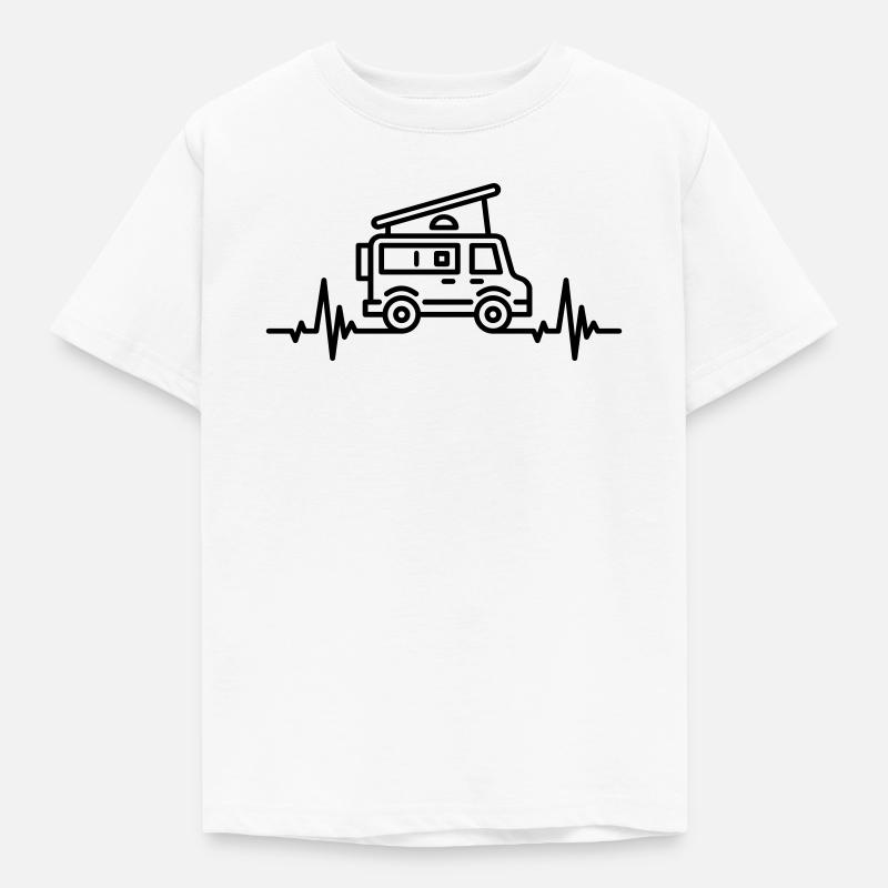 Battement de cœur de fourgonnette - T-shirt Enfant - blanc