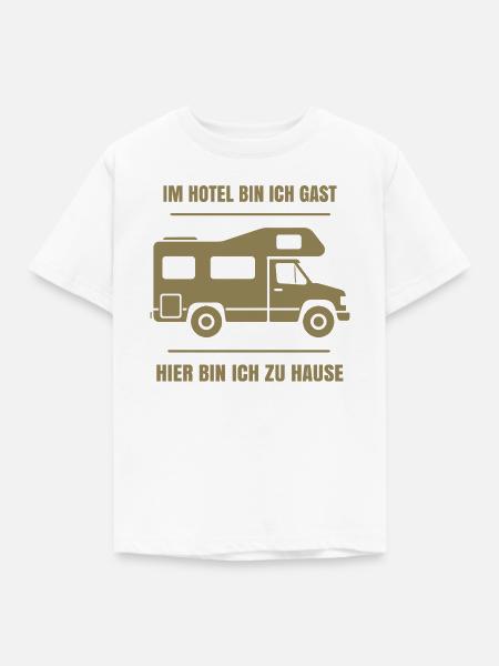 Cooler Dauercamper Spruch Wohnmobil Zuhause - Kinder T-Shirt - Weiß