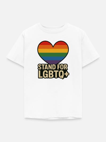 Pride Heart LGBT Support-Design - Kinder T-Shirt - Weiß
