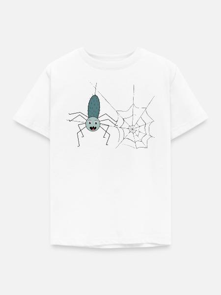 Spinnfried die Spinne - Kinder T-Shirt - Weiß