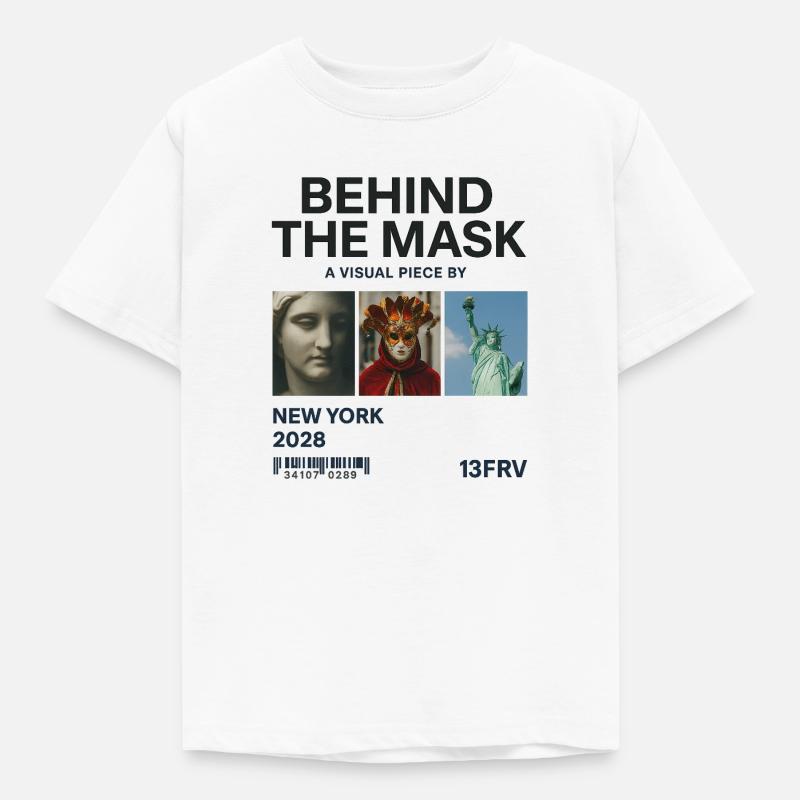Hinter der Maske: New York 2028 - Kinder T-Shirt - Weiß