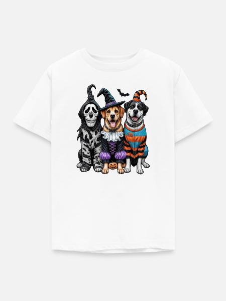 Halloween-Hund - Kinder T-Shirt - Weiß